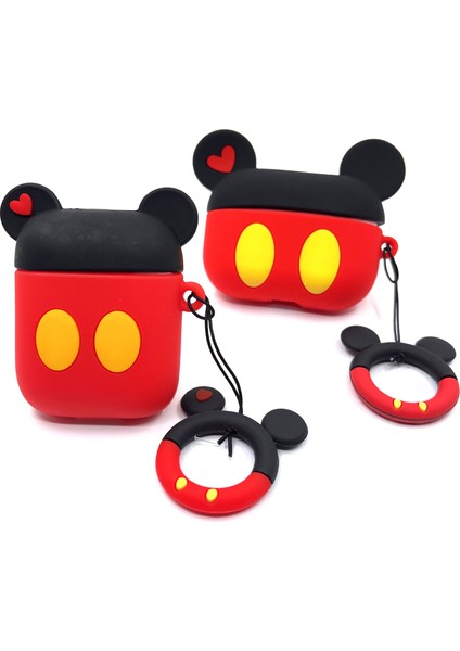 Airpods Pro 1/2. Nesil Uyumlu Sevimli Mickey Fare Tasarımlı Hediye Kılıf