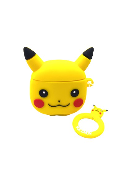 Zen AI Airpods 1/2. Nesil Sevilen Sarı Çizgi Karakter Pikachu Tasarımlı Hediye Kılıf