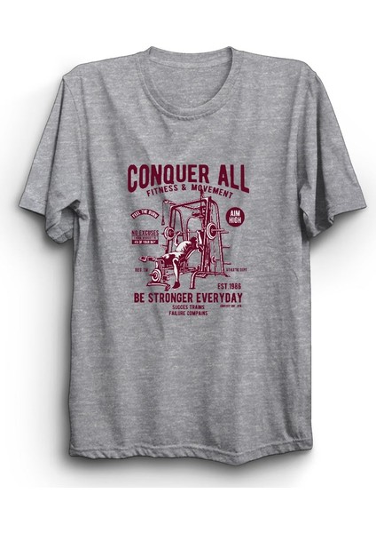 Body Building, Vücüt Geliştirme, Conquer All Tişört