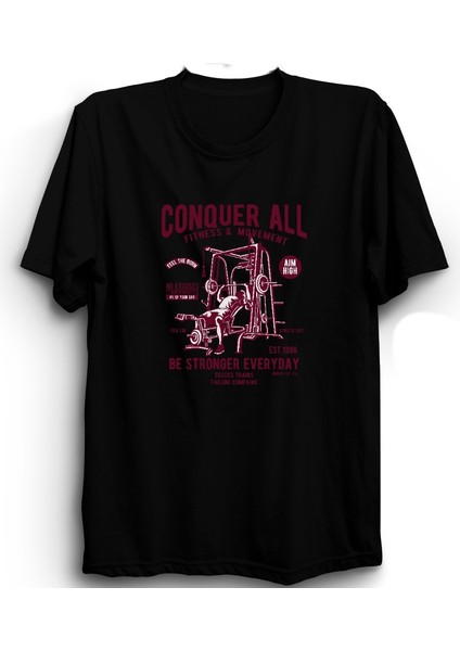 Body Building, Vücüt Geliştirme, Conquer All Tişört