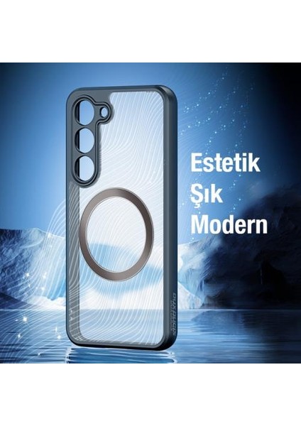 Lens Korumalı Mıknatıslı Magsafe Uyumlu Samsung S23 Plus Kılıf Pc-Tpu Kılıf Parmak Izi Bırakmaz