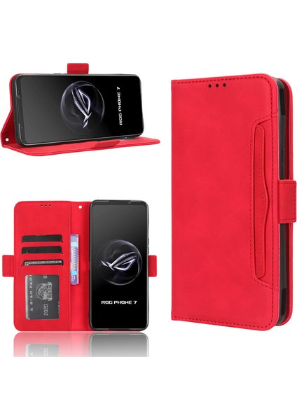 Asus Rog Phone 7 Telefon Kılıfı Için Kart Yuvalı Deri Telefon Kılıfı (Yurt Dışından)