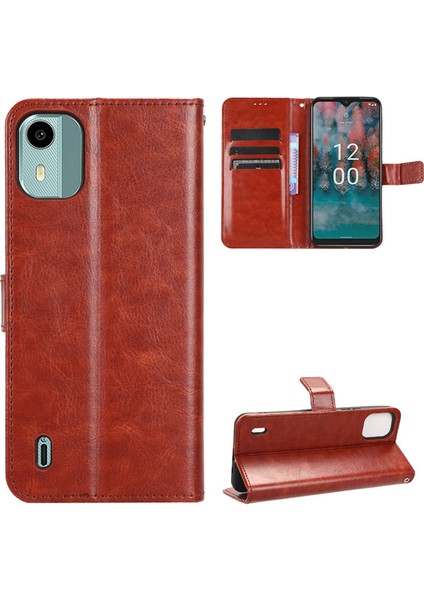 Nokia C12 4g Telefon Kılıfı Için Deri Telefon Kılıfı (Yurt Dışından)