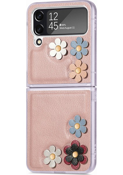 Deri Çiçek Telefon Kılıfı Için Samsung Galaxy Z Flip 4 (Yurt Dışından) indirimleri