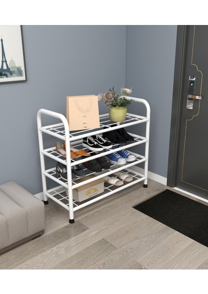 Çağla 4 Katlı Ayakkabılık Düzenleyici Çok Amaçlı Raf Konsept Metal Raf fiyatları