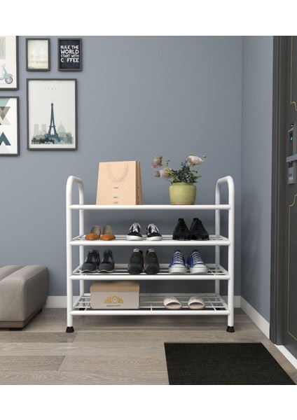 Çağla 4 Katlı Ayakkabılık Düzenleyici Çok Amaçlı Raf Konsept Metal Raf modelleri