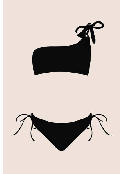3405 Siyah Tek Omuz Bikini Takımı indirimleri