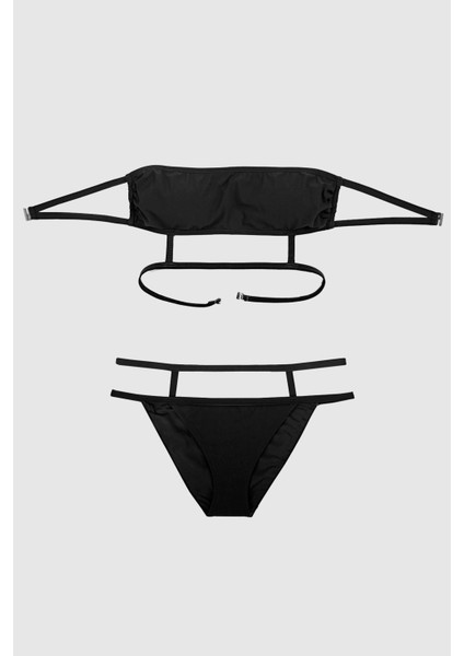 3432 Siyah Straplez Bikini Takımı fırsatları