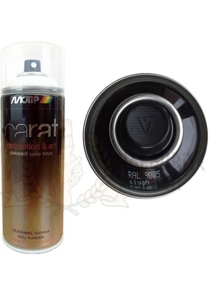 Carat Sprey Boya Siyah Parlak 400 ml - RAL9005