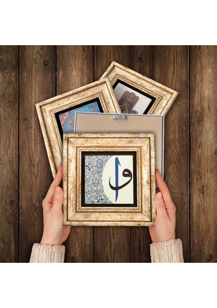 Elif Vav, Lale, Hayat Ağacı Çerçeveli Taş Duvar Tablosu 4’lü Set - Dekoratif Modern Sanat, Ev ve Ofis Dekoru |TK4-353| modelleri