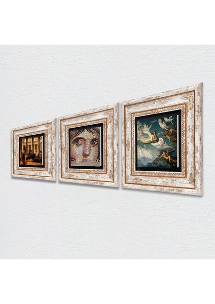 Çingene Kızı, Bir Roma Sanat Aşığı, Ruhların Geçişi Taş Duvar Tablosu Çerçeveli Duvar Dekoru 3 Parça Tablo Seti Wall Art T3-148 fiyatları