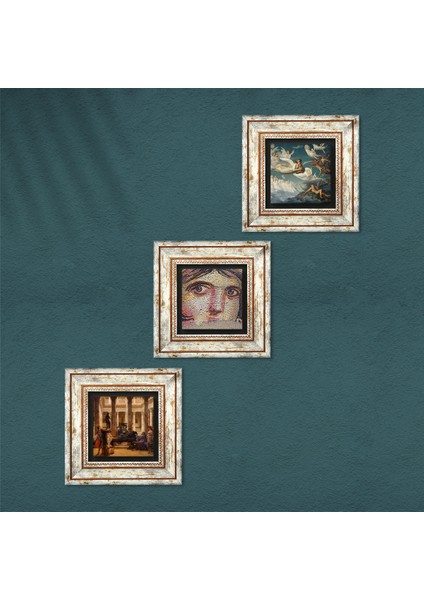 Çingene Kızı, Bir Roma Sanat Aşığı, Ruhların Geçişi Taş Duvar Tablosu Çerçeveli Duvar Dekoru 3 Parça Tablo Seti Wall Art T3-148 fırsatları