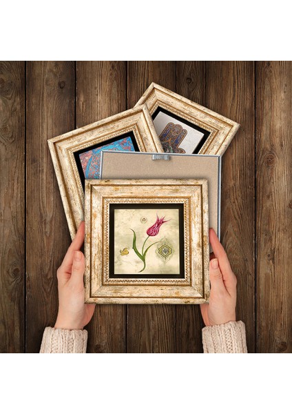 Stone Elif Vav, Hayat Ağacı, Lale, Elif Çerçeveli Taş Duvar Tablosu 4’lü Set - Dekoratif Modern Sanat, Ev ve Ofis Dekoru |TK4-369| modelleri