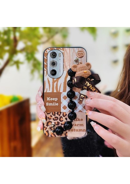 Motorola Moto Edge 30 Pro Tampon Zincirli Telefon Kılıfı Için Telefon Kılıfı (Yurt Dışından)