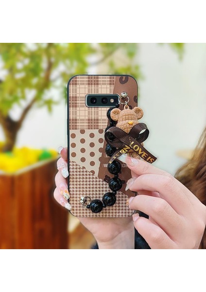 Samsung Galaxy S10E Sıvı Tampon Zincirli Telefon Kılıfı Için Telefon Kılıfı (Yurt Dışından)