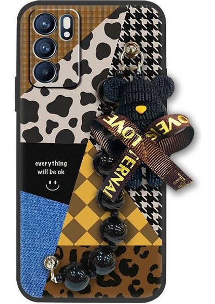 Oppo Reno 6 5g Tampon Zincirli Telefon Kılıfı Için Telefon Kılıfı (Yurt Dışından)