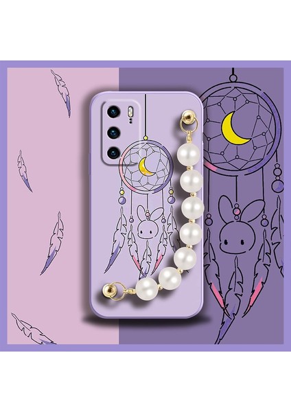 Huawei P40 Tampon Telefon Kılıfı Için Zincirli Telefon Kılıfı (Yurt Dışından)