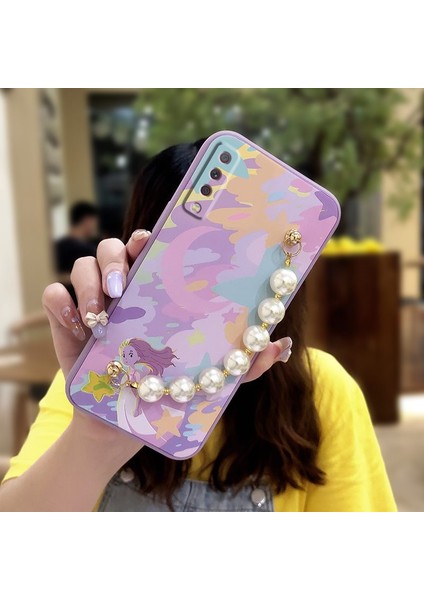 Samsung Galaxy A7 2018 Tampon Telefon Kılıfı Zincirli Telefon Kılıfı (Yurt Dışından)