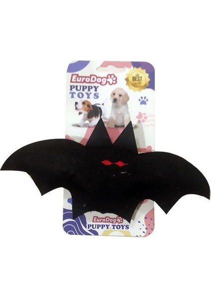Puppy Toys Peluş Yarasa Yavru Köpek Oyuncağı Siyah