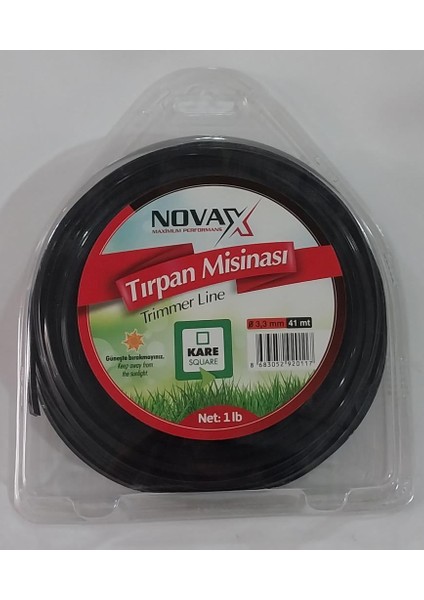 Tırpan Misina Kare 3.3 mm 41 Mt. - Siyah