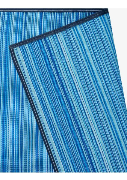 Katlanabilir Mavi Plaj Kamp Piknik Bahçe Balkon Teras Hasır Halı Mat Savan Kilim Karavan Halısı 180x270