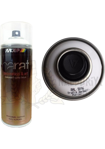 Carat Sprey Boya Trafik Beyazı Parlak 400 ml - RAL9016