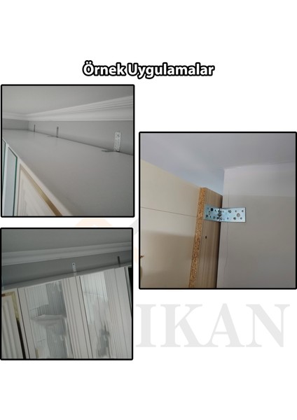 40x80x80mm - YAPIKAN Deprem Güvenliği Dolap Sabitleme Aparatı Seti - Mobilya Gardırop Portmanto Kitaplık Masa Raf Eşya Duvara Sabitleyici Aparat - L Demir Köşe Bağlantı Gönye Köşebent