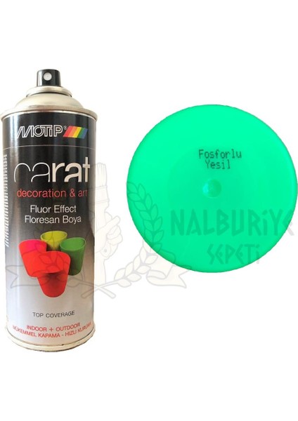 Carat Sprey Boya Floresan Fosforlu Yeşil 400 ml