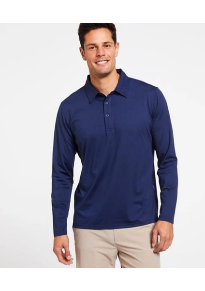 Polo Yaka Uzun Kollu Pamuklu Uzun Kol Polo Yakalı T-Shirt