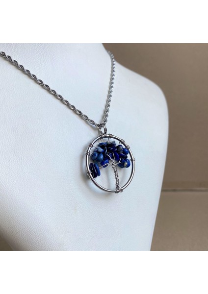 Lapis Lazuli Hayat Ağacı Doğal Taş Kolye Ucu fiyatları