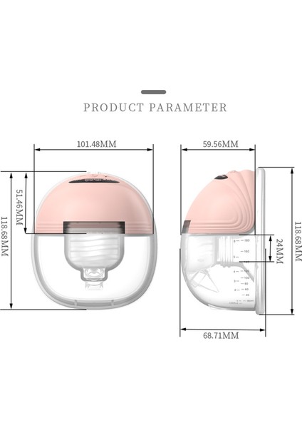 Emzirme Için Giyilebilir Göğüs Pompası Taşınabilir (Yurt Dışından)