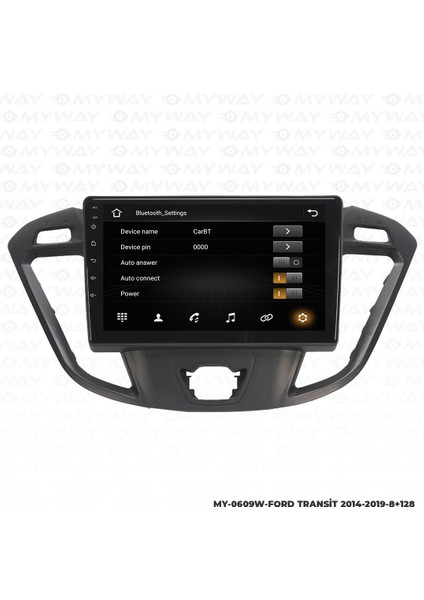 Ford Transit Custom Android 12 Multimedya Carplay 4gb RAM+64GB HDD Navigasyon Ekran modelleri