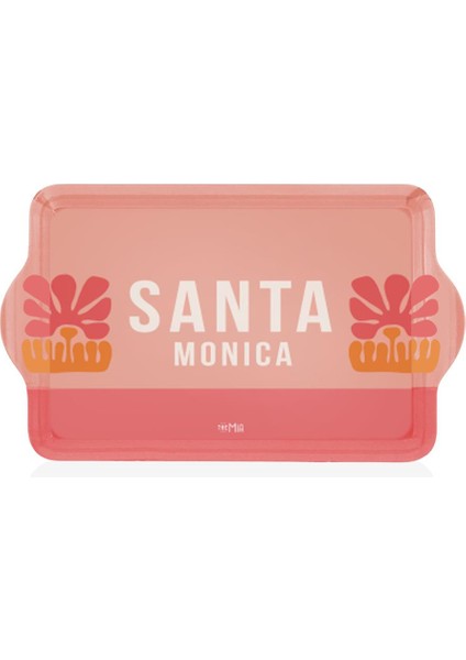 Santa Mini Tepsi Pembe 24X14 cm