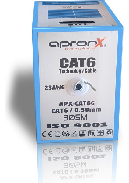 Cat6 23AWG 305 Metre Cat6 Kablo 0,50MM Utp Kablo İnternet Kablo Ethernet Kablosu