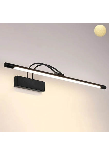 Full Reyon 10  Watt 43 cm Oynar Başlı Flüt Aplik, Beyaz Işık Ledli Metal LED Aplik, Yatakbaşı, Ayna,tablo Aplik