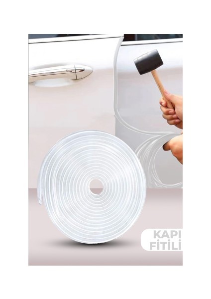 Kırmızı Oto Kapı Fitili Çizilme Çarpma Önleyici Araç Kapı Koruyucu Fitil Silikon