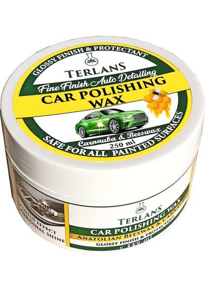 UV Korumalı Araç Parlatıcı ve Koruyucu Vaks, 250 ml + Mikrofiber Bez Fine Finish Auto Detailing