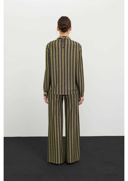 Çizgi Örme Yarım Balıkçı Bluz Standart Renk K2423009_089 fiyatları