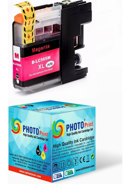 Brother LC-565XL Kırmızı MFC-J2510 Yüksek Kapasite Ithal Muadil Kartuş 1.500 Sayfa