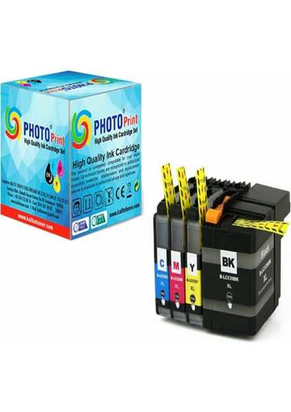 Brother MFC-J3720 Kartuş Set 4 Renk Takım Muadil Yüksek Kapasite LC-565XL-LC-569XL