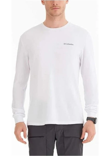 Csc M Basic Sm Logo Ls Tee Beyaz Erkek Tişört CS0354-100