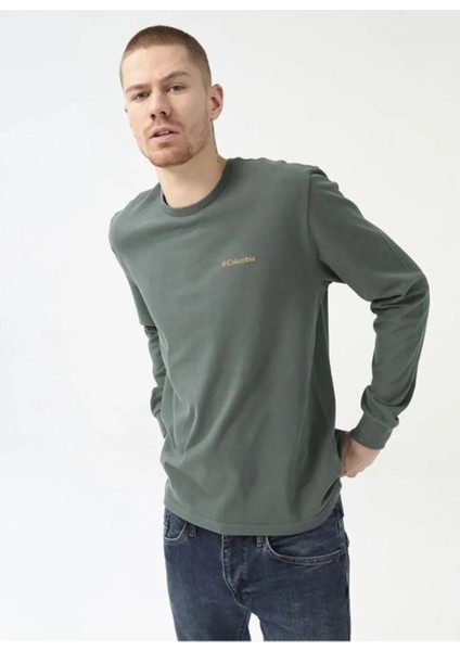 Csc M Basic Sm Logo Ls Tee Yeşil Erkek Tişört CS0354-353