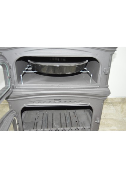 Flame Stove FS-033 Altara Premium Tek Camlı Kuzineli Döküm Soba