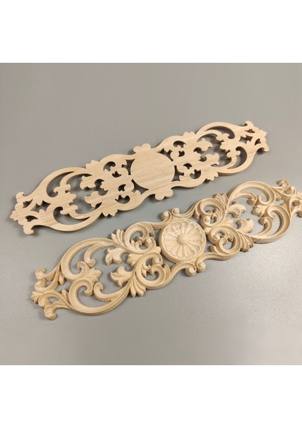 40CMX10CM Ahşap Oyma Çıkartmaları Oymalı Köşe Çiçek Ev Dekorasyonu (Yurt Dışından)