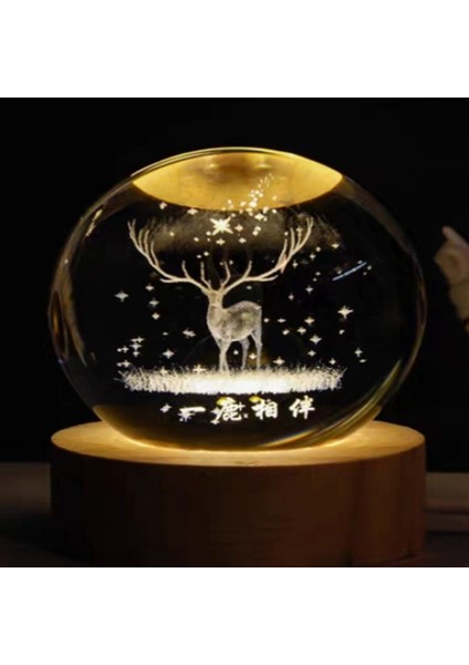 Parlayan Kristal Top Gece Işıkları USB Gücü Sıcak Başucu Lambası (Yurt Dışından)