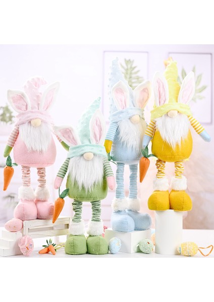 Paskalya Tavşanı Gnome Tavşan Havuç Peluş Oyuncaklar Bebek Çocuk Ev Dekorasyonu, B (Yurt Dışından) modelleri