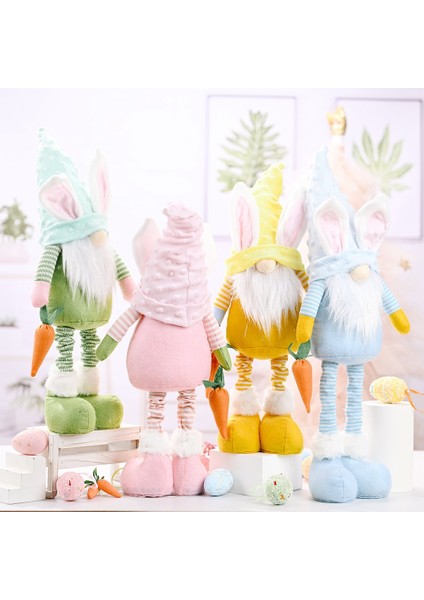 Paskalya Tavşanı Gnome Tavşan Havuç Peluş Oyuncaklar Bebek Çocuk Ev Dekorasyonu, B (Yurt Dışından) indirimleri
