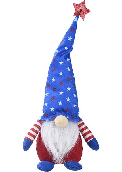 America Independence Için Stars & Stripes Top Hat Full Beard Doll, C (Yurt Dışından)