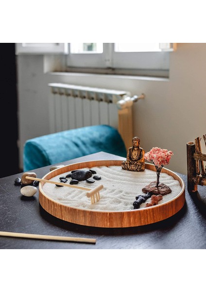 Meditasyon Buda Heykeli Heykelcik, Ev Bahçe Için Sıkıntılı Gümüş (Yurt Dışından)