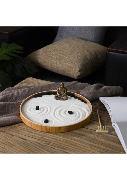 Meditasyon Buda Heykeli Heykelcik, Ev Bahçe Için Sıkıntılı Gümüş (Yurt Dışından)